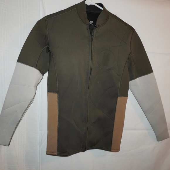 Roark Revival PRIVATEER WETSUIT JACKET Green Brown Size  Womens SMALL - Picture 3 of 10